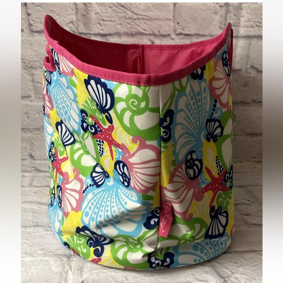 Lilly Pulitzer Insulated Beach Cooler Bag Chiquita Bonita Sea Shells Drinks Tote - Picture 11 of 12